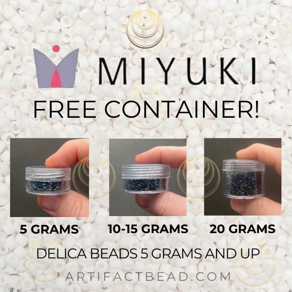 DB2371 SAME DAY SHIPPING! 1-20 Grams Miyuki 11/0 Delica Beads Inside Dyed Peach-Free Container!