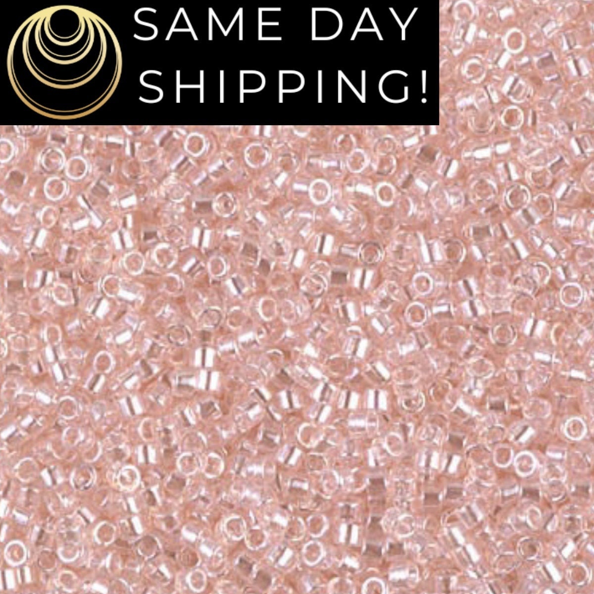 DB1223 SAME DAY SHIPPING! 1-20 Grams Miyuki 11/0 Delica Beads Transparent Pink Mist Luster -Free Container!