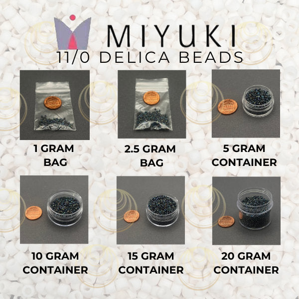 DB2286 SAME DAY SHIPPING! 1-20 Grams Miyuki 11/0 Delica Beads Matte Opaque Glazed Toast -Free Container!