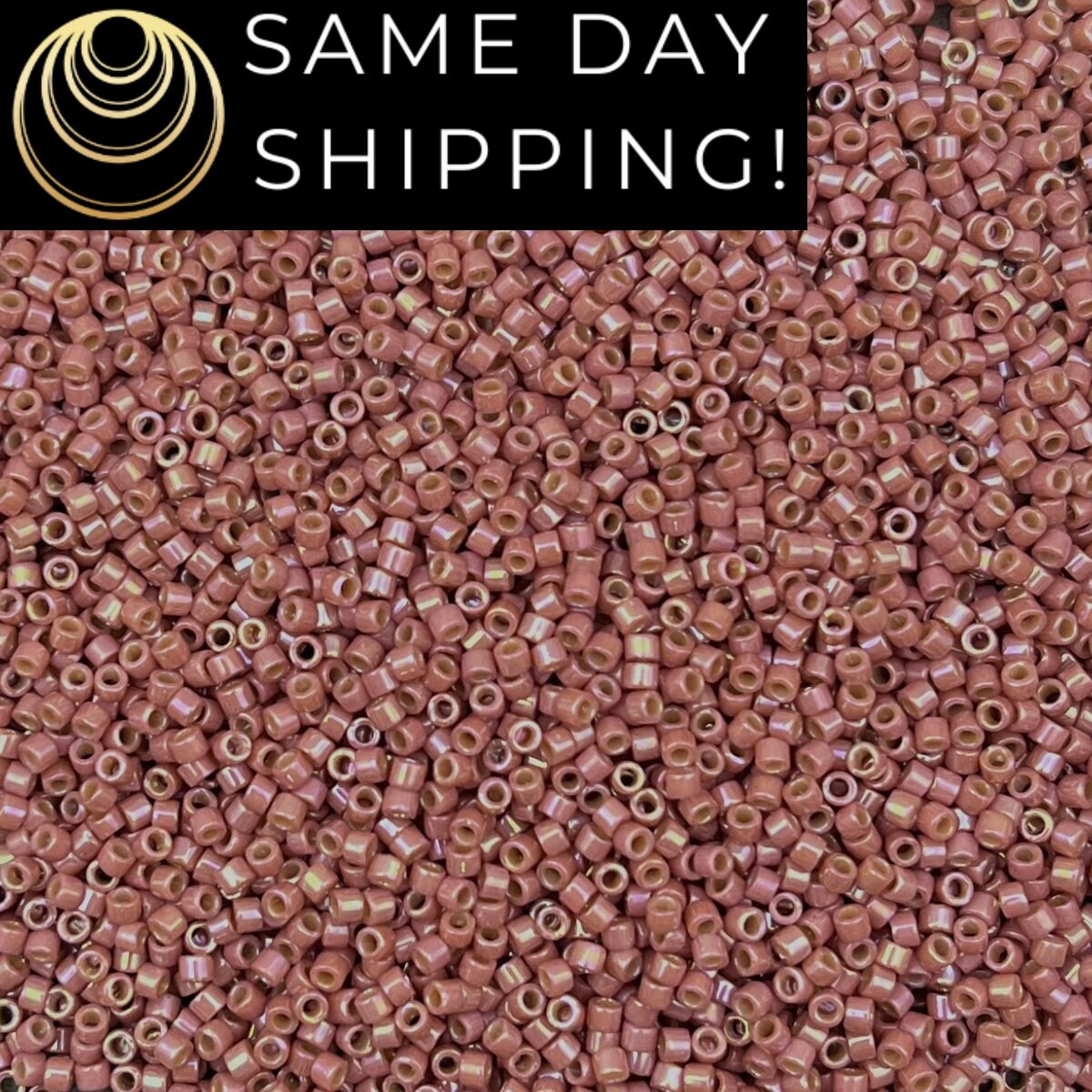 DB2271 SAME DAY SHIPPING! 1-20 Grams Miyuki 11/0 Delica Beads Glazed Opaque Sparkle Mauve -Free Container!