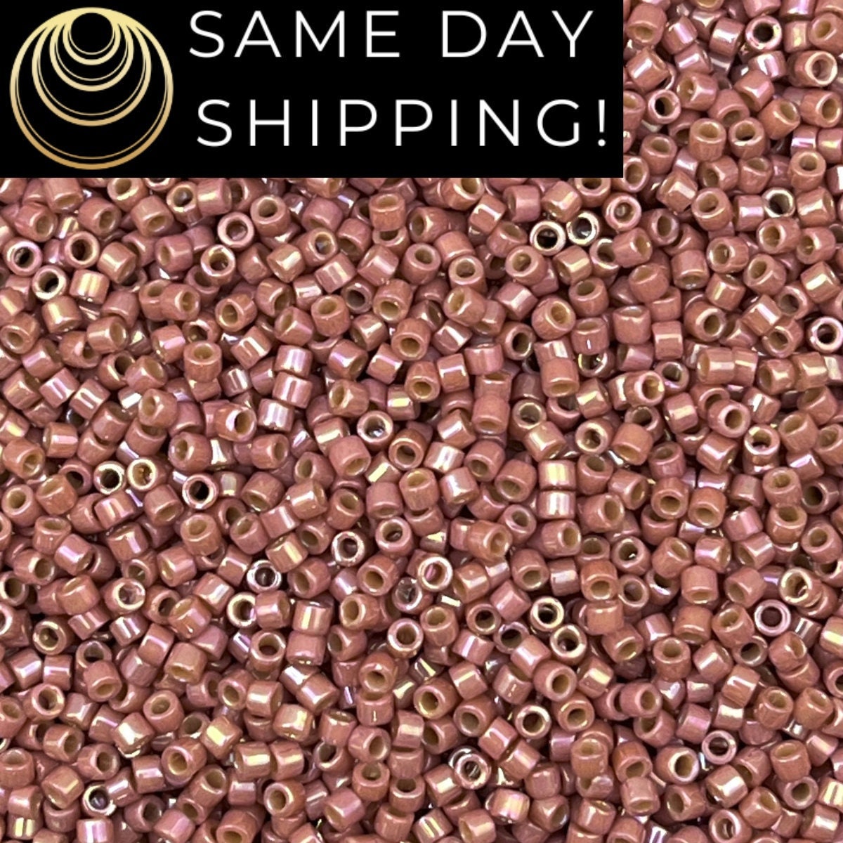 DB2271 SAME DAY SHIPPING! 1-20 Grams Miyuki 11/0 Delica Beads Glazed Opaque Sparkle Mauve -Free Container!