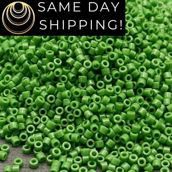 DB0724 11/0 Miyuki Delica Beads Opaque Green