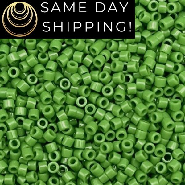 DB0724 11/0 Miyuki Delica Beads Opaque Green