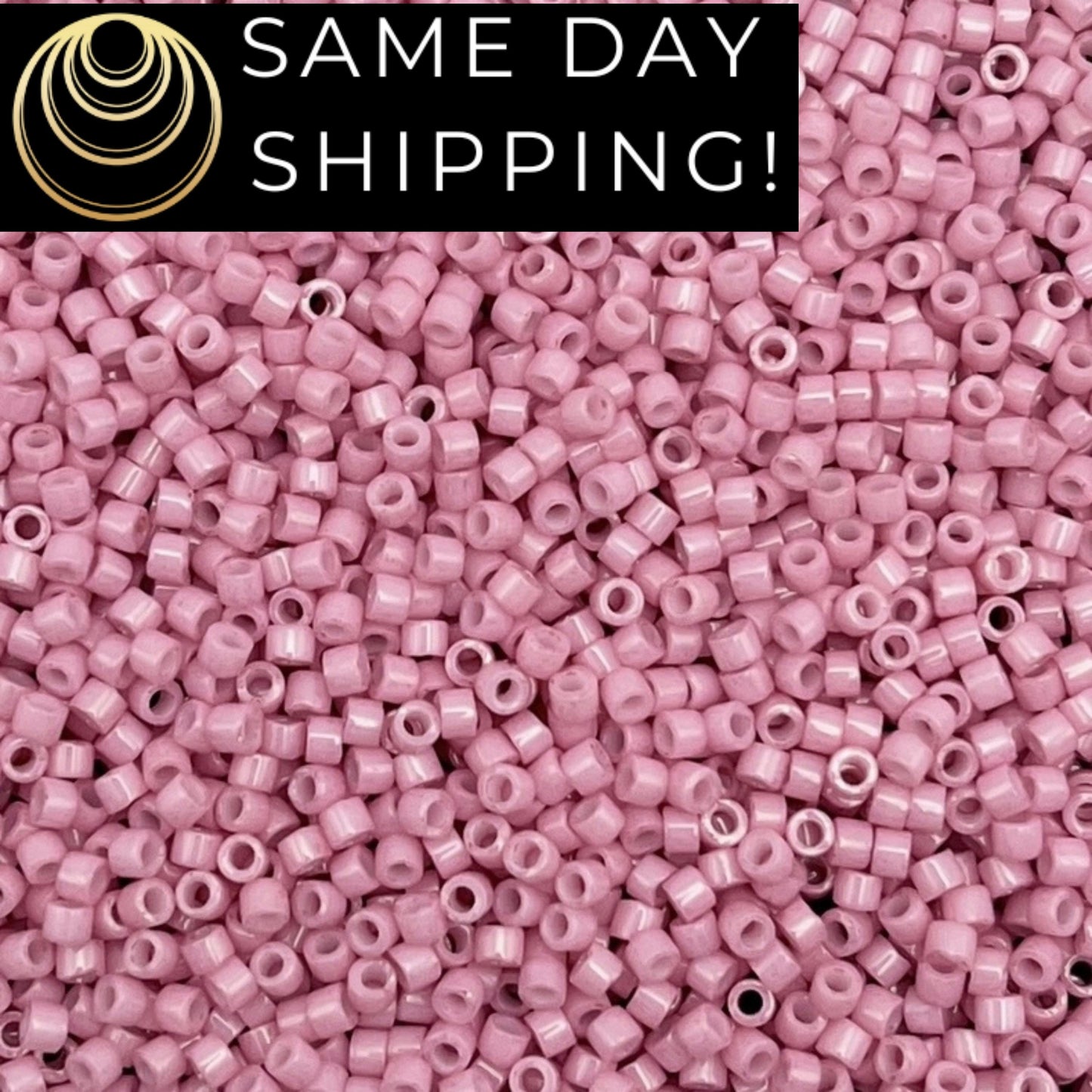DB210 SAME DAY SHIPPING! 1-20 Grams Miyuki 11/0 Delica Beads Opaque Old Rose Luster-Free Container!