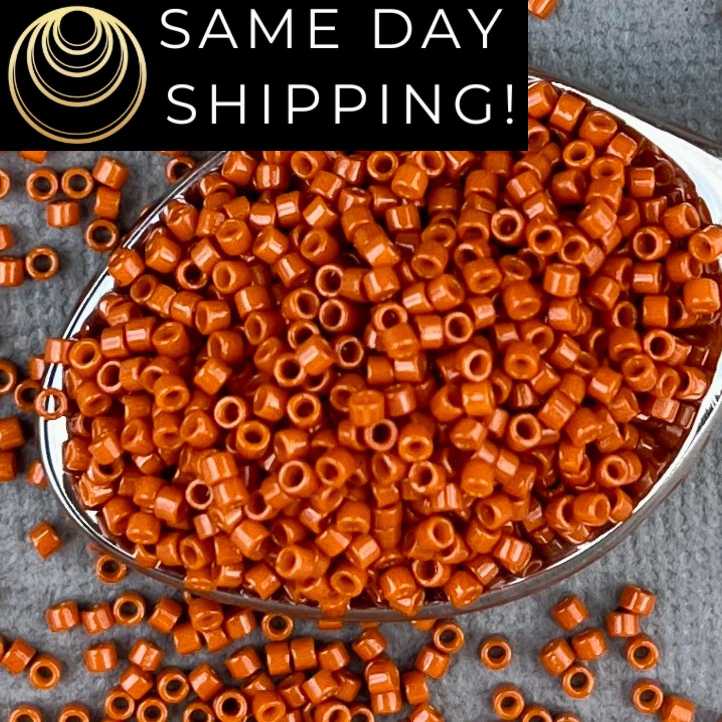 DB2352 SAME DAY SHIPPING! 1-20 Grams Miyuki 11/0 Delica Beads Duracoat Opaque Dyed Terracotta,Pumpkin Delicas,Orange Delicas,Free Container!