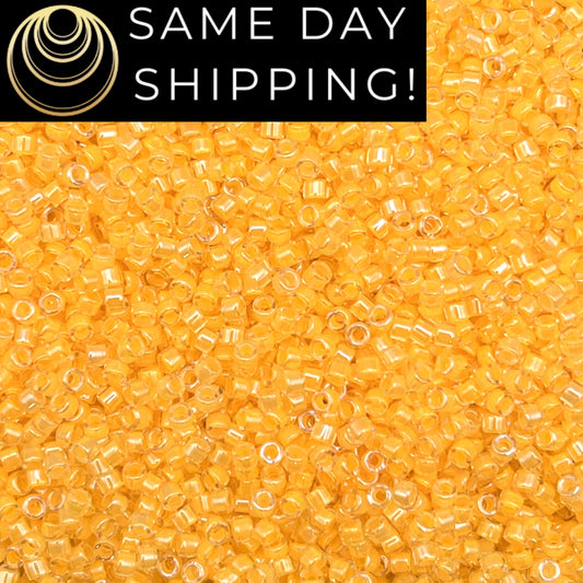 DB2032 11/0 Miyuki Delica Beads Luminous Creamsicle Tangerine