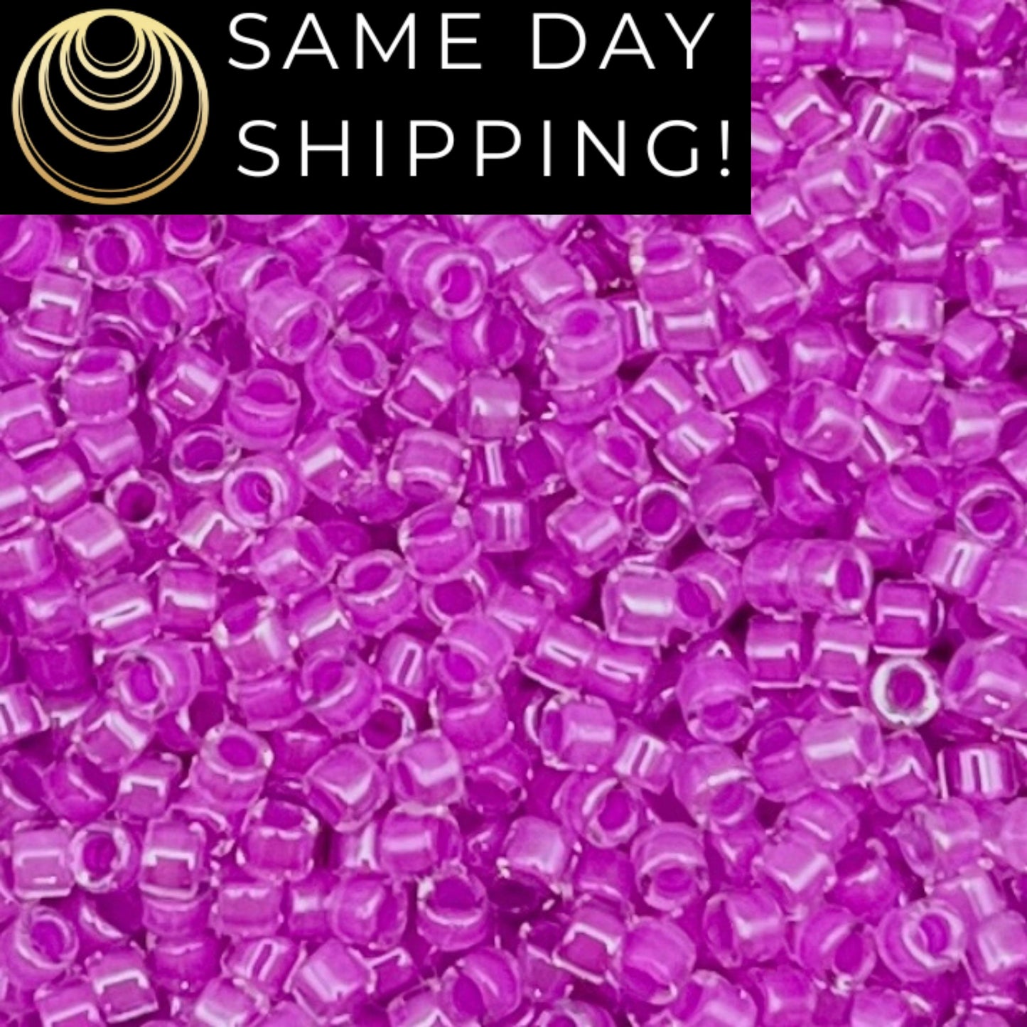 DB2038 SAME DAY SHIPPING! 1-20 Grams Miyuki 11/0 Delica Beads Luminous Purple Plum Crazy Fluorescent-Free Container!