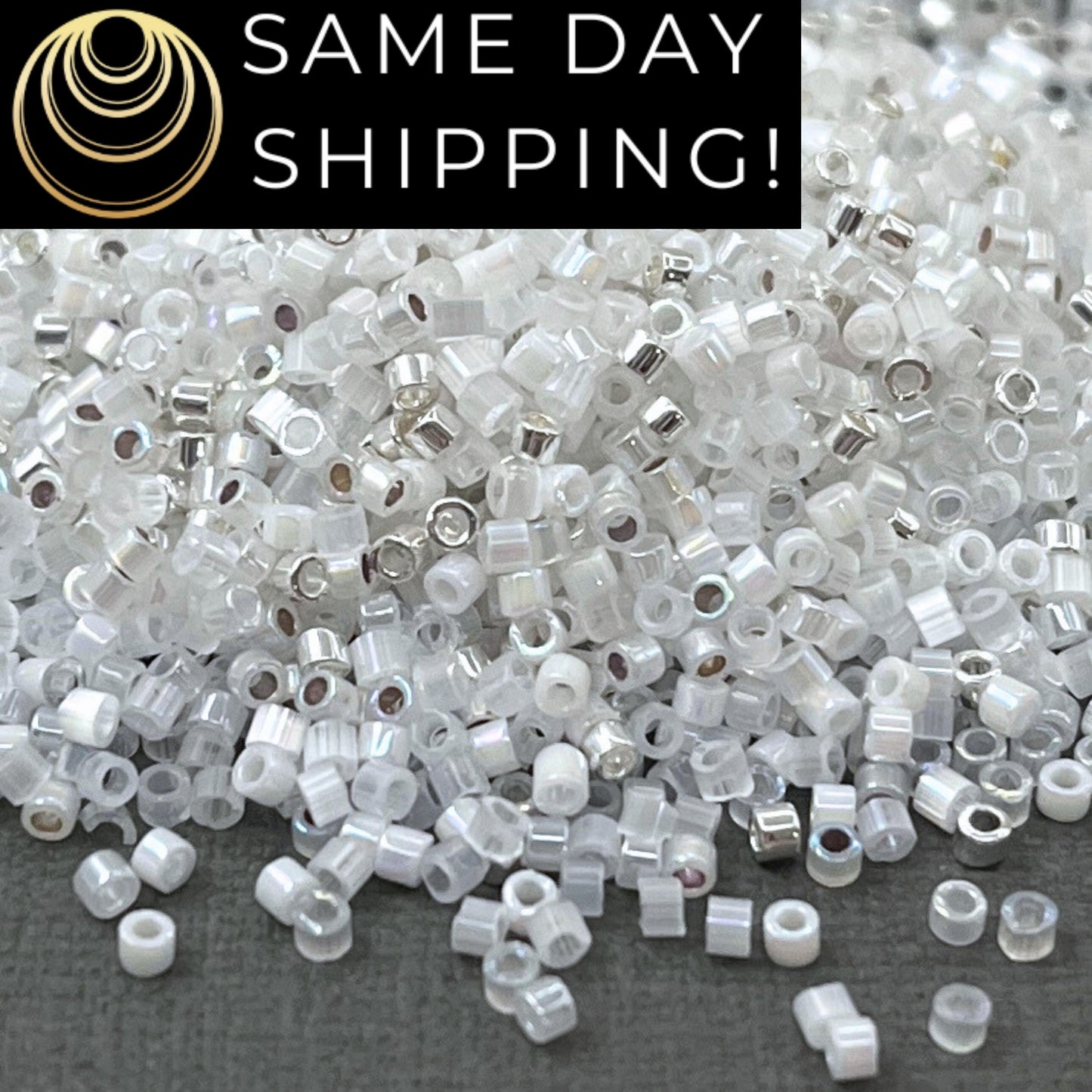 DBMIX9039 11/0 Miyuki Delica Beads Bridal White Mix