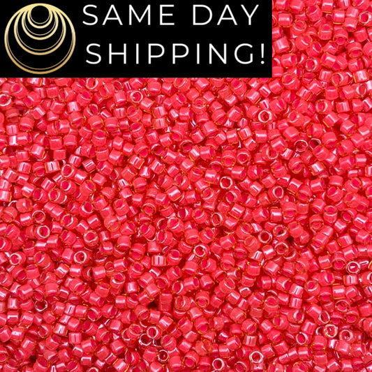 DB2051 11/0 Miyuki Delica Beads Luminous Poppy Red