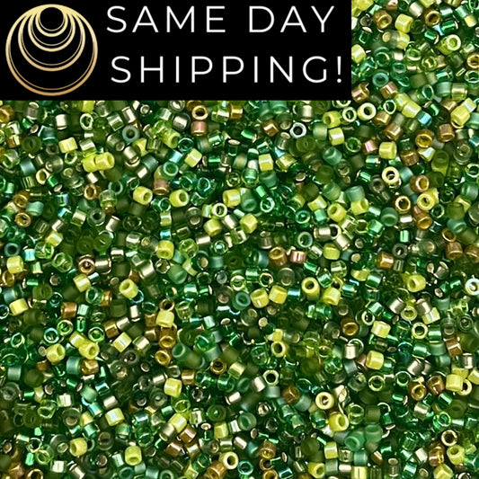 DBMIX0003 11/0 Miyuki Delica Beads Evergreen Mix