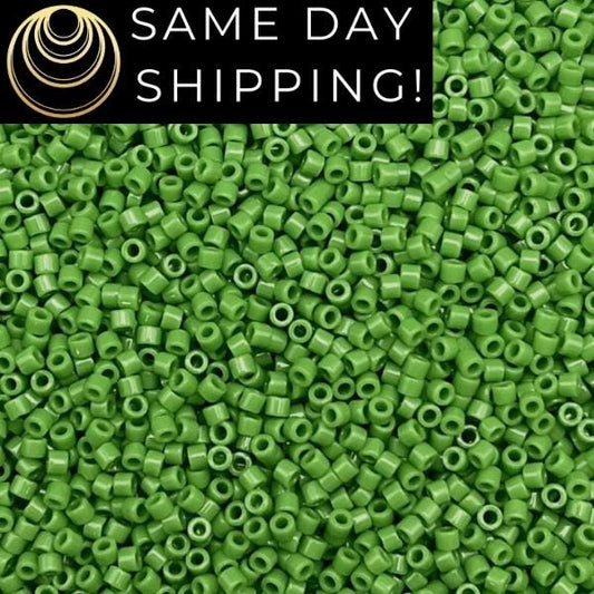 DB0724 11/0 Miyuki Delica Beads Opaque Green