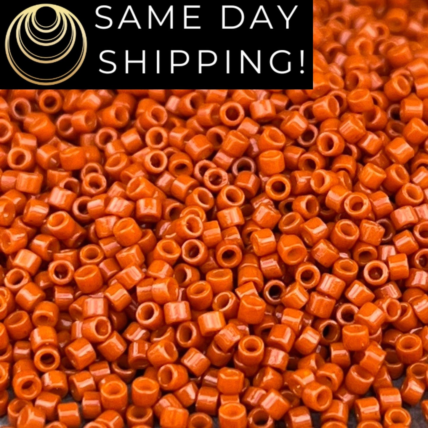 DB2352 SAME DAY SHIPPING! 1-20 Grams Miyuki 11/0 Delica Beads Duracoat Opaque Dyed Terracotta,Pumpkin Delicas,Orange Delicas,Free Container!
