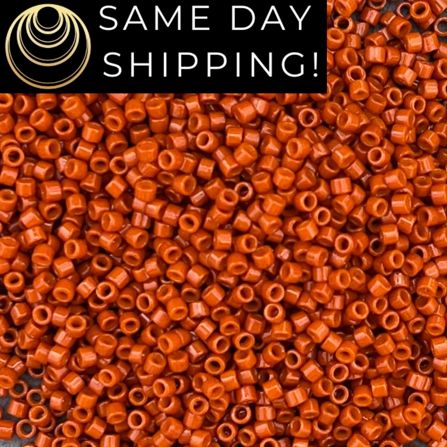DB2352 SAME DAY SHIPPING! 1-20 Grams Miyuki 11/0 Delica Beads Duracoat Opaque Dyed Terracotta,Pumpkin Delicas,Orange Delicas,Free Container!