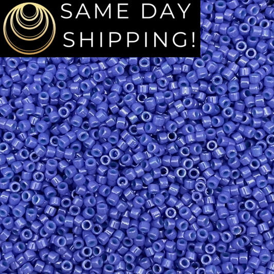 DB0661 11/0 Miyuki Delica Bead Dyed Opaque Periwinkle Blue