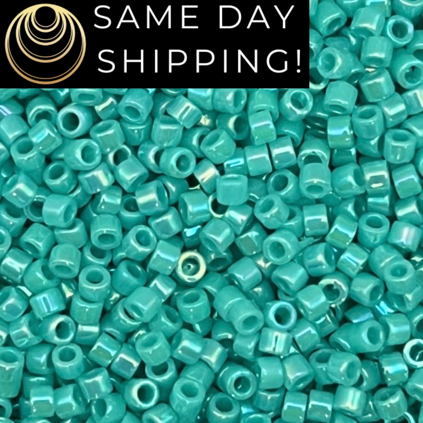 DB1576 11/0 Miyuki Delica Beads Opaque Sea Opal AB