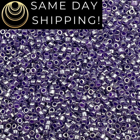DB0250 11/0 Miyuki Delica Beads Amethyst Ceylon