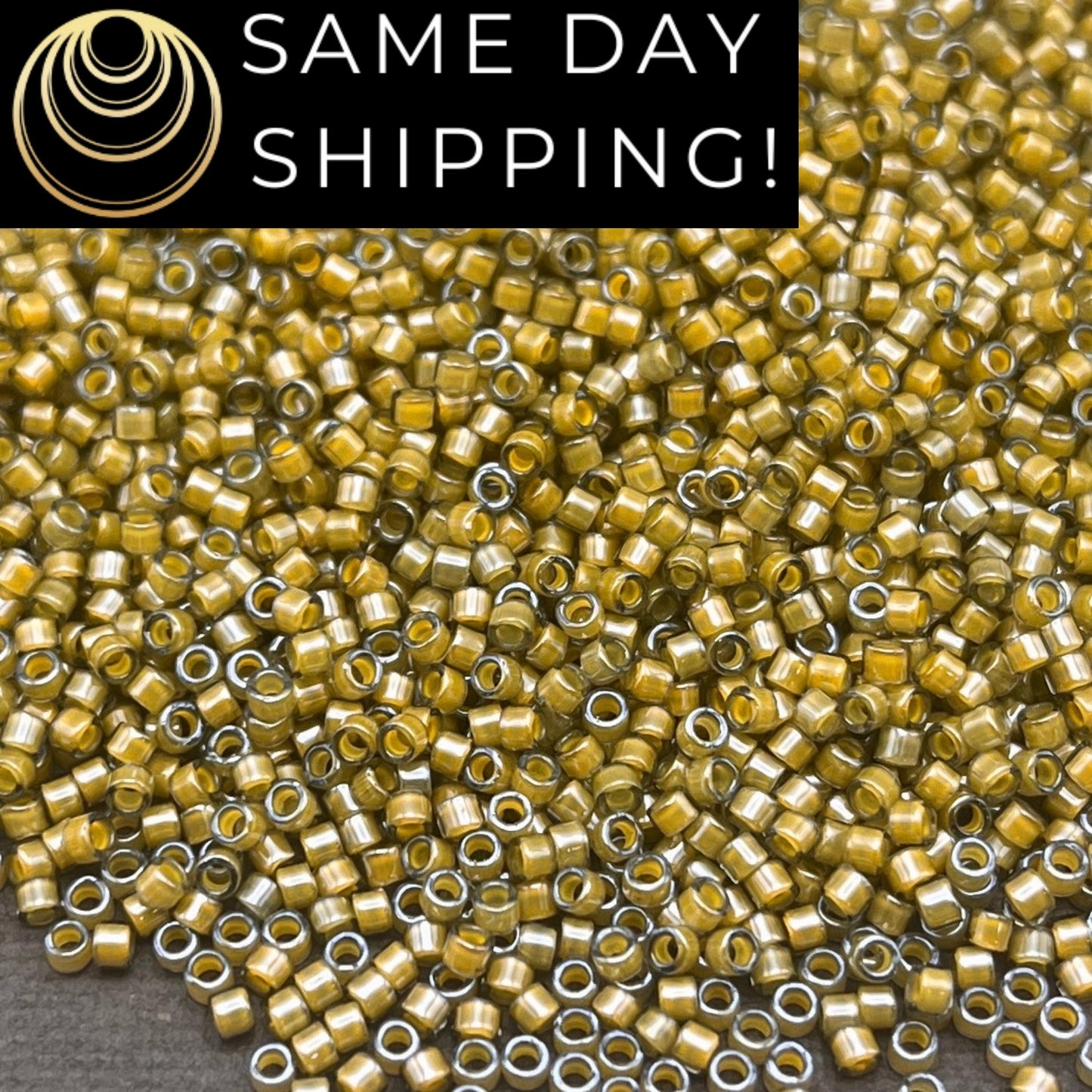 DB2046 SAME DAY SHIPPING! 1-20 Grams Miyuki 11/0 Delica Beads Luminous Mushroom -Free Container!