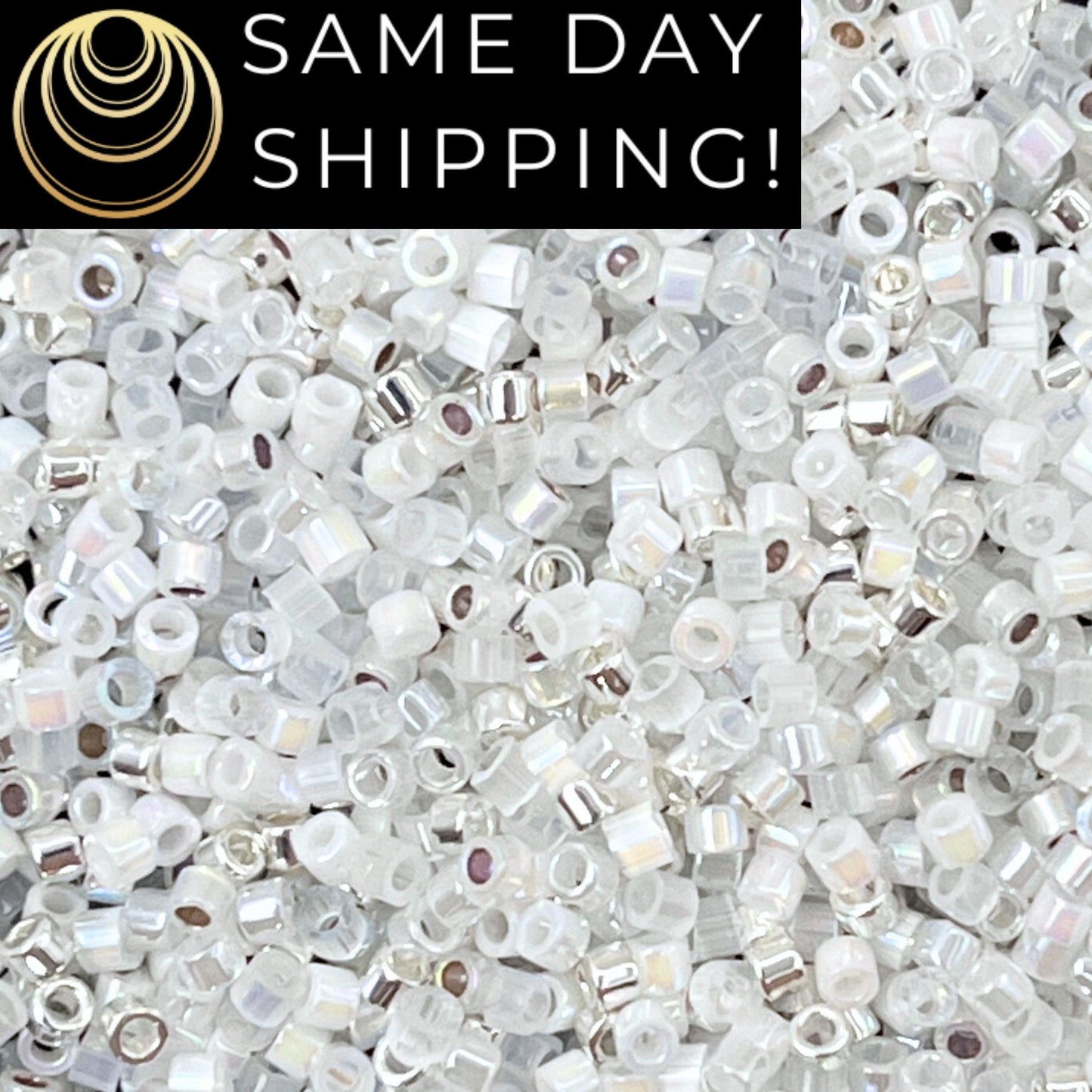 DBMIX9039 11/0 Miyuki Delica Beads Bridal White Mix