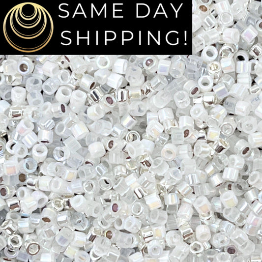 DBMIX9039 11/0 Miyuki Delica Beads Bridal White Mix