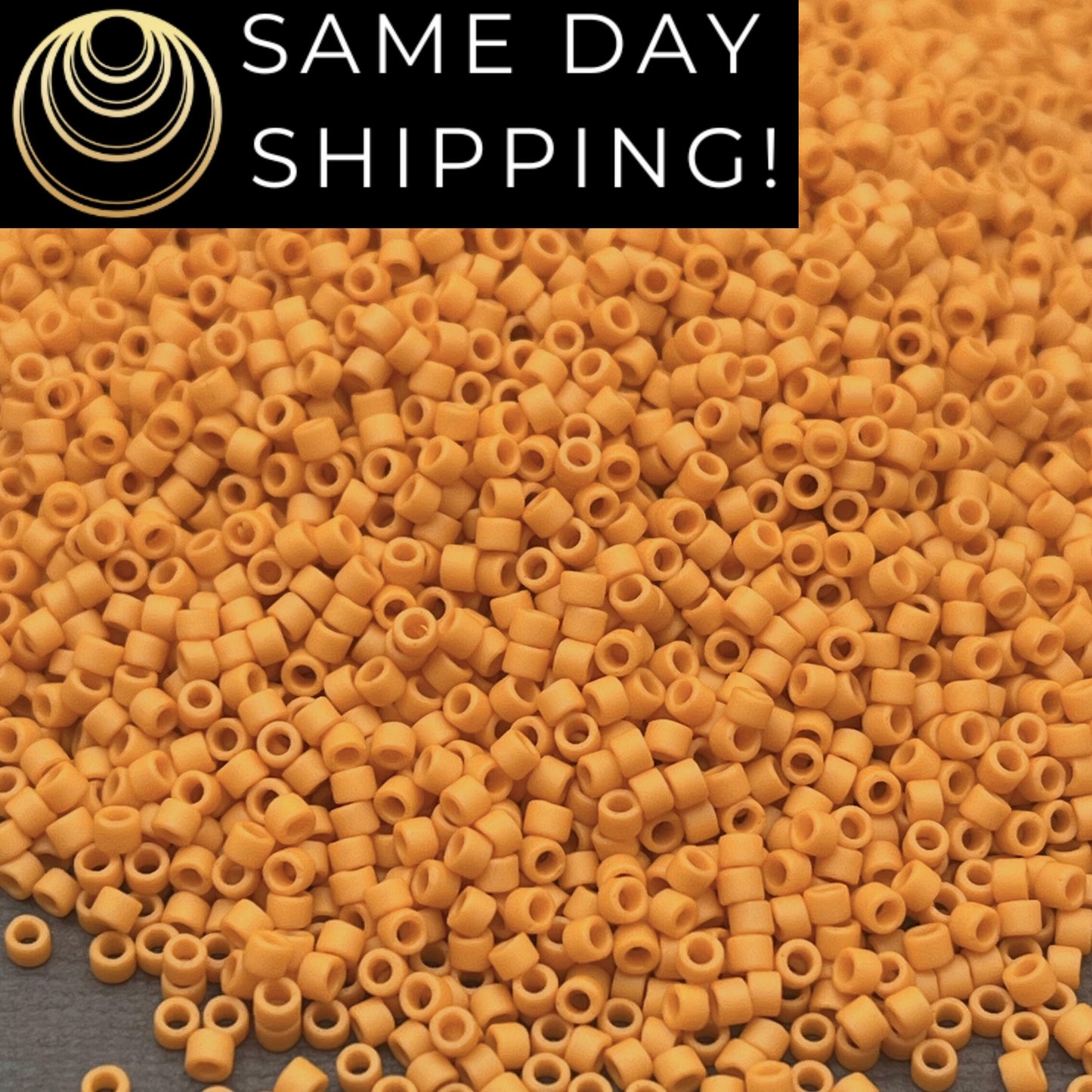 DB2285 SAME DAY SHIPPING! 1-20 Grams Miyuki 11/0 Delica Beads Matte Opaque Glazed Banana -Free Container!