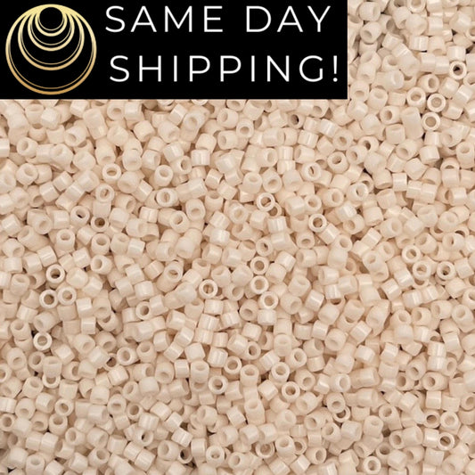 DB1490 11/0 Miyuki Delica Beads Opaque Bisque White