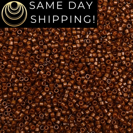 DB2142 11/0 Miyuki Delica Beads Duracoat Opaque Cognac