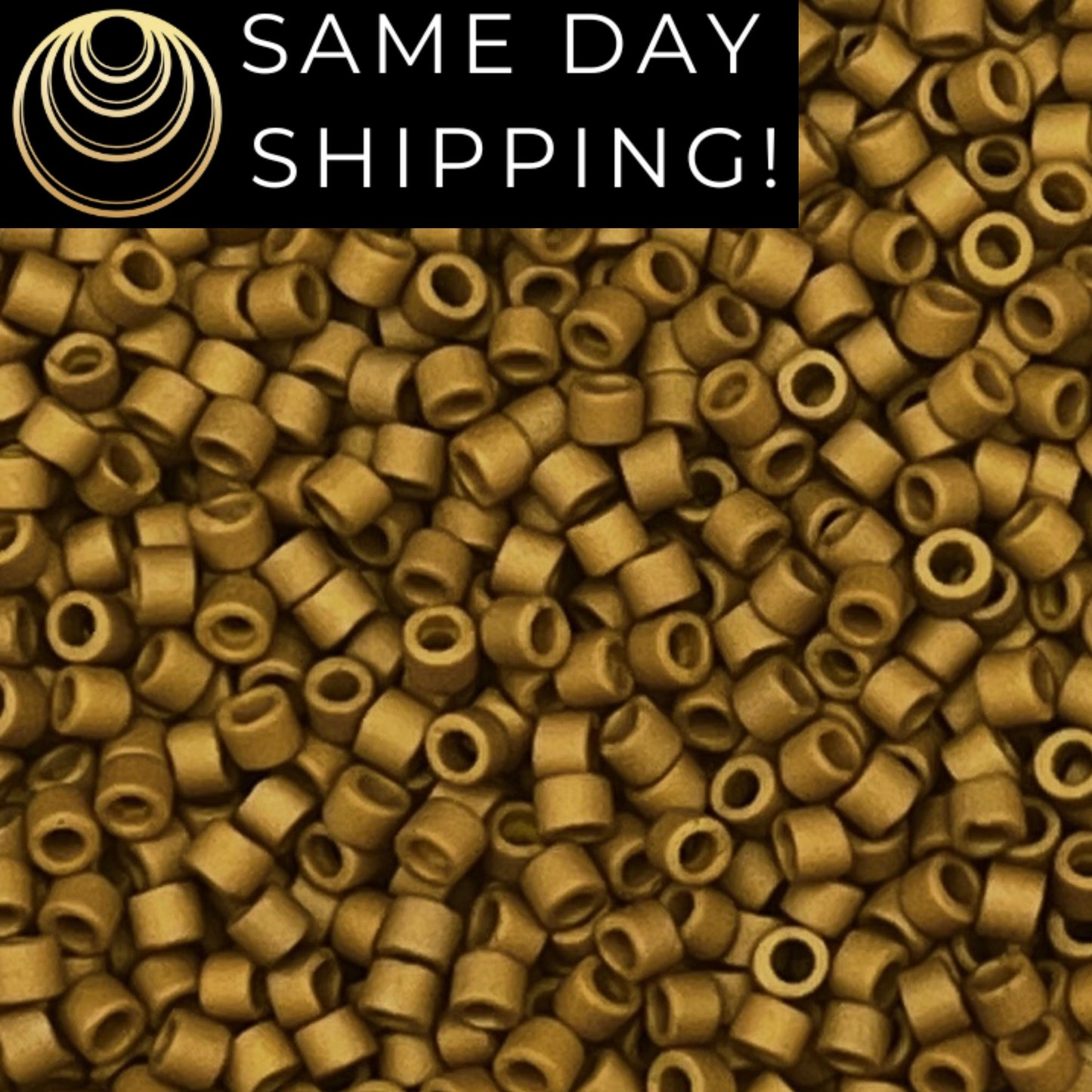 DB371 SAME DAY SHIPPING! 1-20 Grams Miyuki 11/0 Delica Beads Matte Opaque Golden Olive Luster-Free Container!