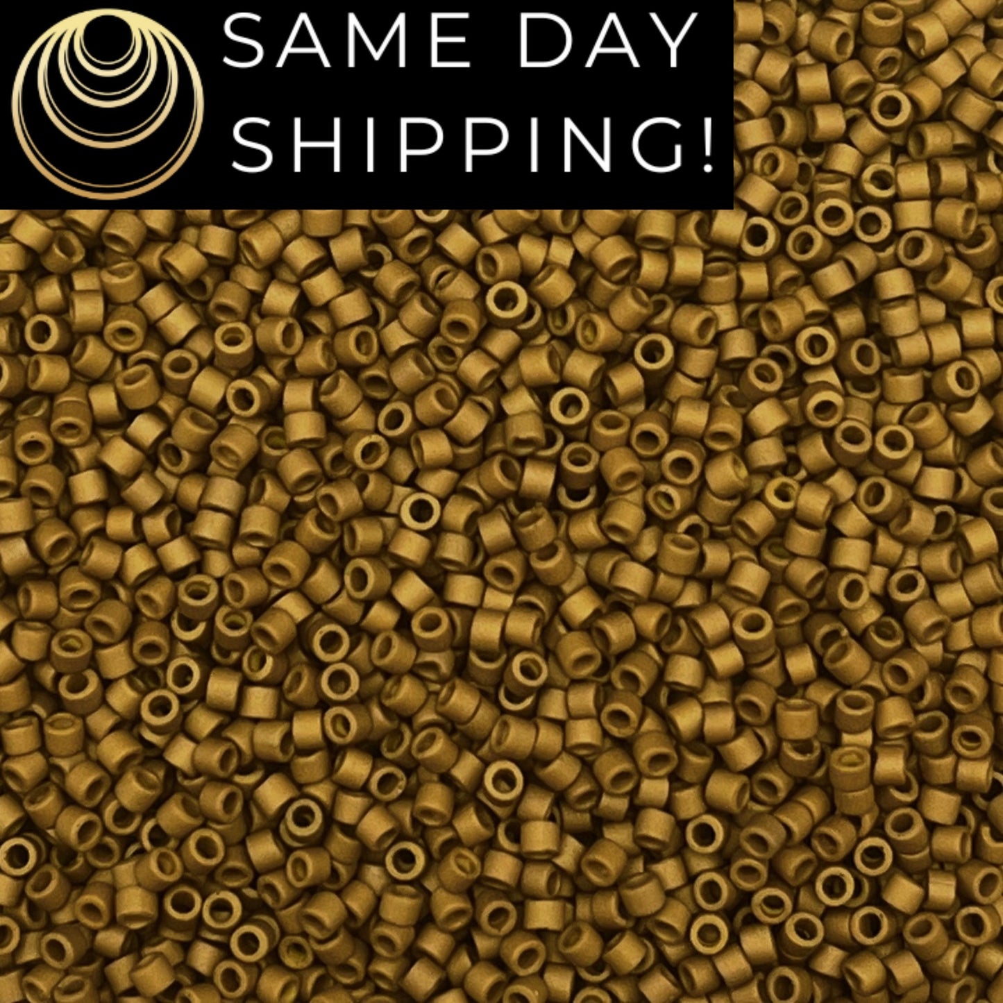 DB371 SAME DAY SHIPPING! 1-20 Grams Miyuki 11/0 Delica Beads Matte Opaque Golden Olive Luster-Free Container!