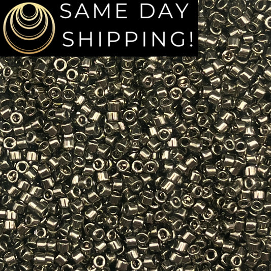 DB0452 11/0 Miyuki Delica Beads Galvanized Dark Gray