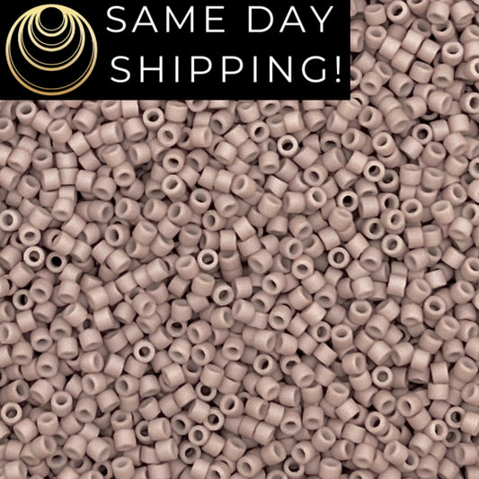 DB0356 11/0 Miyuki Delica Beads Matte Opaque Light Mauve