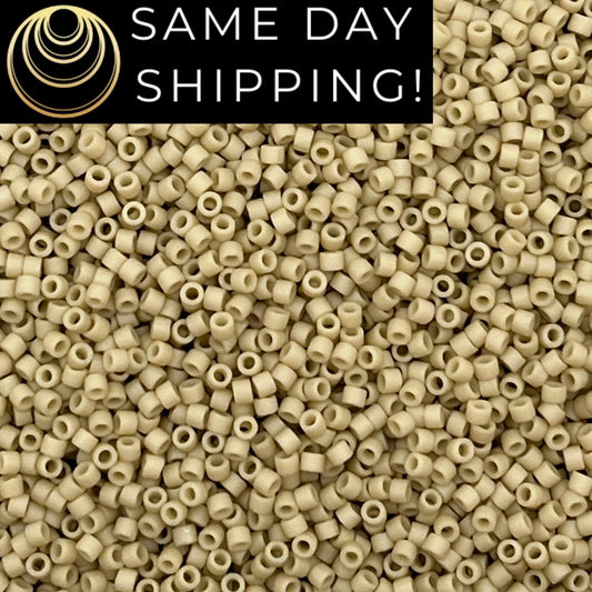 DB0388 11/0 Miyuki Delica Beads Matte Opaque Bone