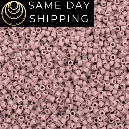 DB0758 11/0 Miyuki Delica Beads Matte Opaque Mauve