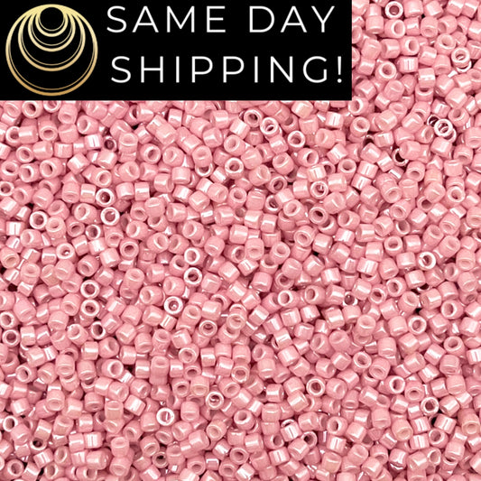 DB1906 SAME DAY SHIPPING! 1-20 Grams Miyuki 11/0 Delica Beads Opaque Rosewater-Free Container!