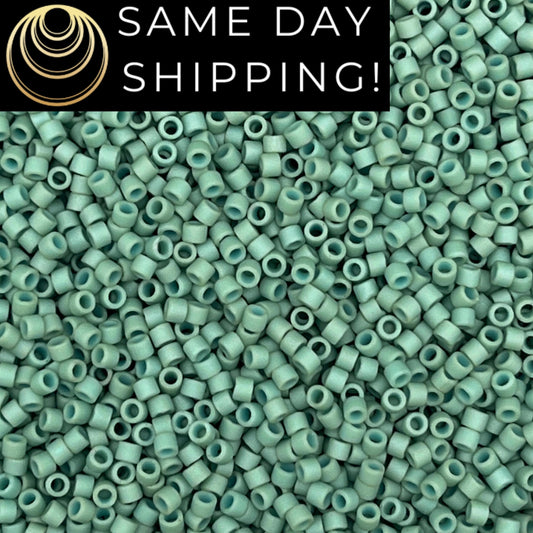 DB0374 11/0 Miyuki Delica Beads Matte Seafoam Green