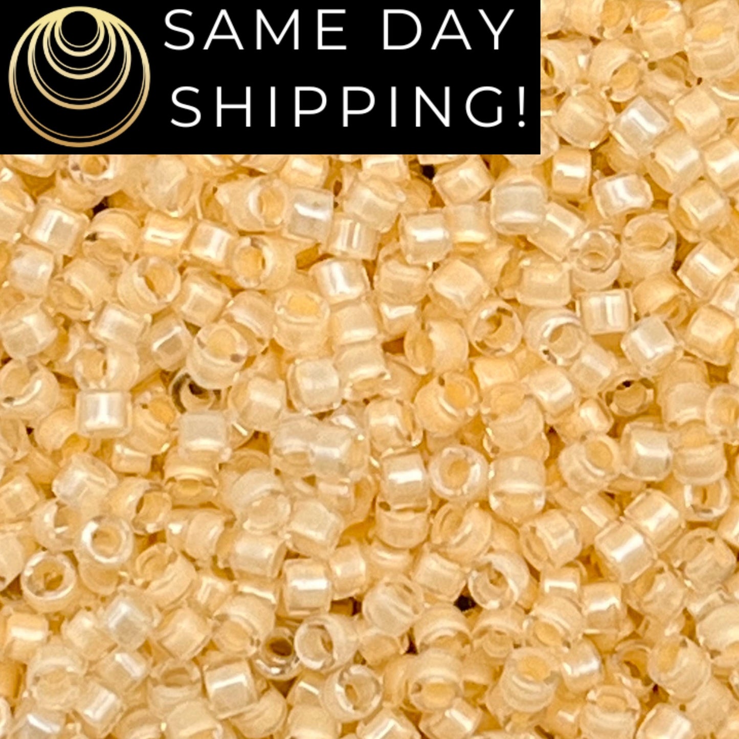 DB2371 SAME DAY SHIPPING! 1-20 Grams Miyuki 11/0 Delica Beads Inside Dyed Peach-Free Container!