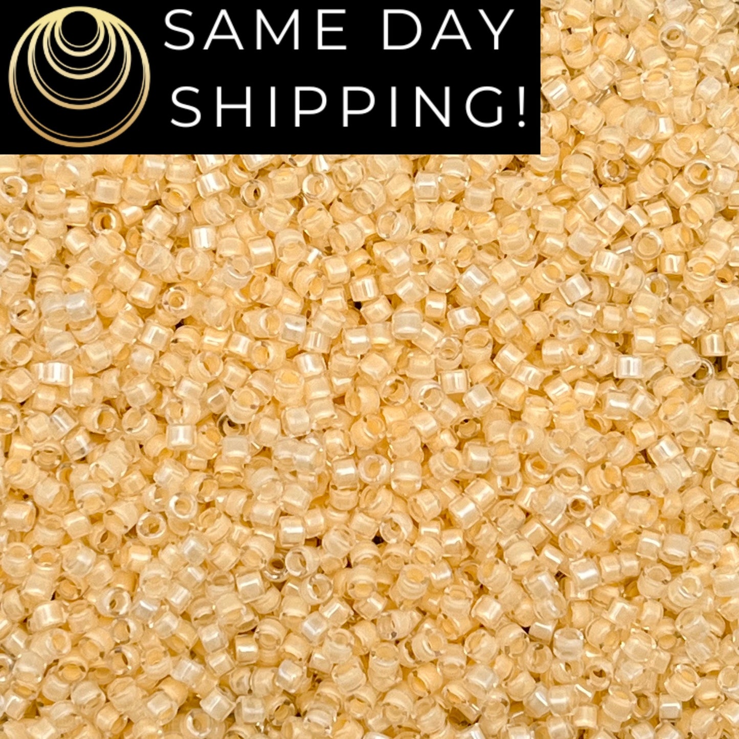 DB2371 SAME DAY SHIPPING! 1-20 Grams Miyuki 11/0 Delica Beads Inside Dyed Peach-Free Container!
