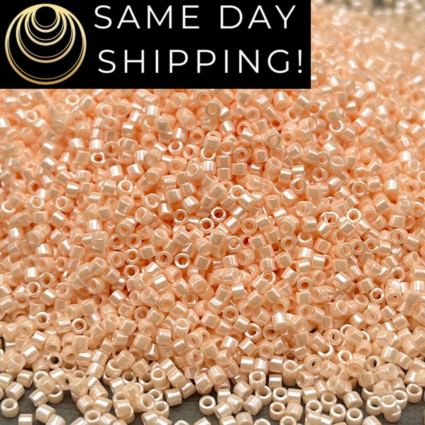DB1532 11/0 Miyuki Delica Beads Opaque Light Peach Ceylon