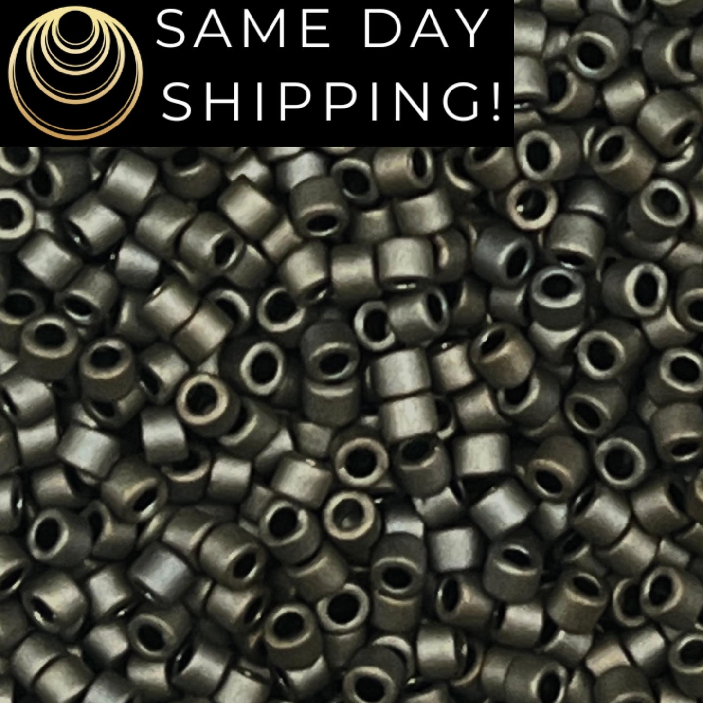 DB306 SAME DAY SHIPPING! 1-20 Grams Miyuki 11/0 Delica Beads Matte Metallic Slate -Free Container!
