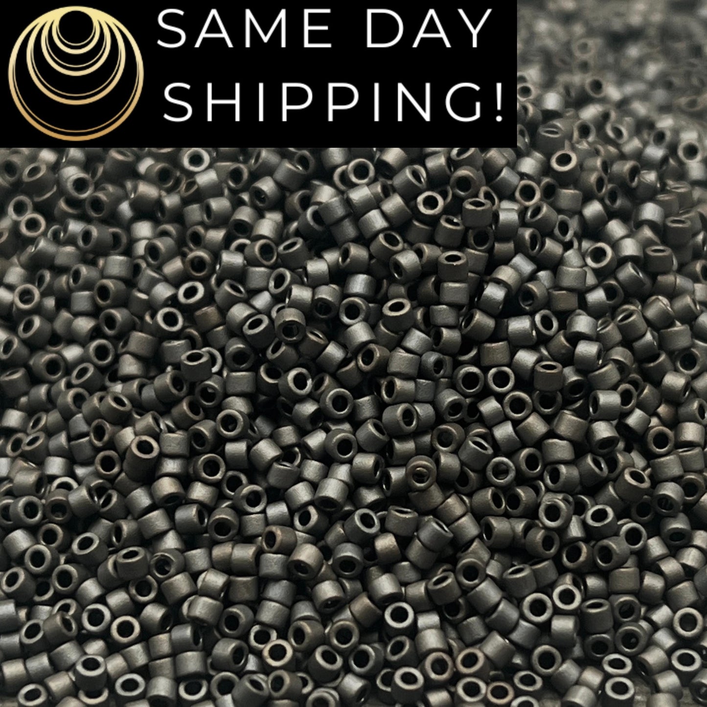 DB306 SAME DAY SHIPPING! 1-20 Grams Miyuki 11/0 Delica Beads Matte Metallic Slate -Free Container!