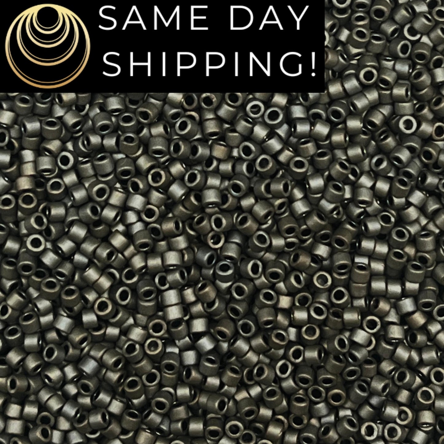 DB0306 11/0 Miyuki Delica Beads Matte Metallic Slate