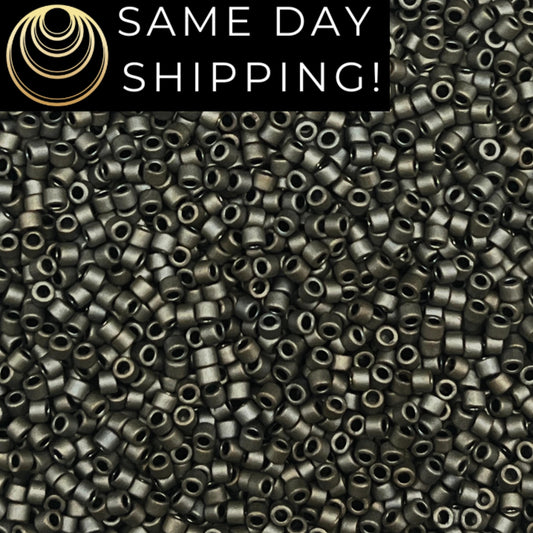 DB0306 11/0 Miyuki Delica Beads Matte Metallic Slate