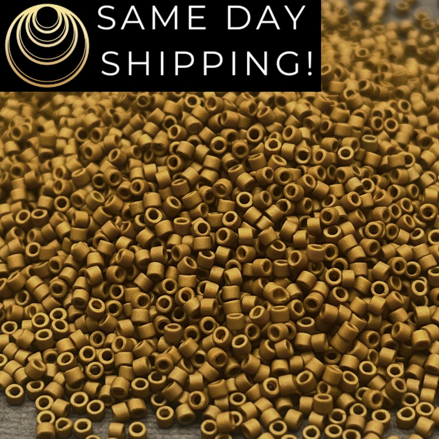 DB371 SAME DAY SHIPPING! 1-20 Grams Miyuki 11/0 Delica Beads Matte Opaque Golden Olive Luster-Free Container!
