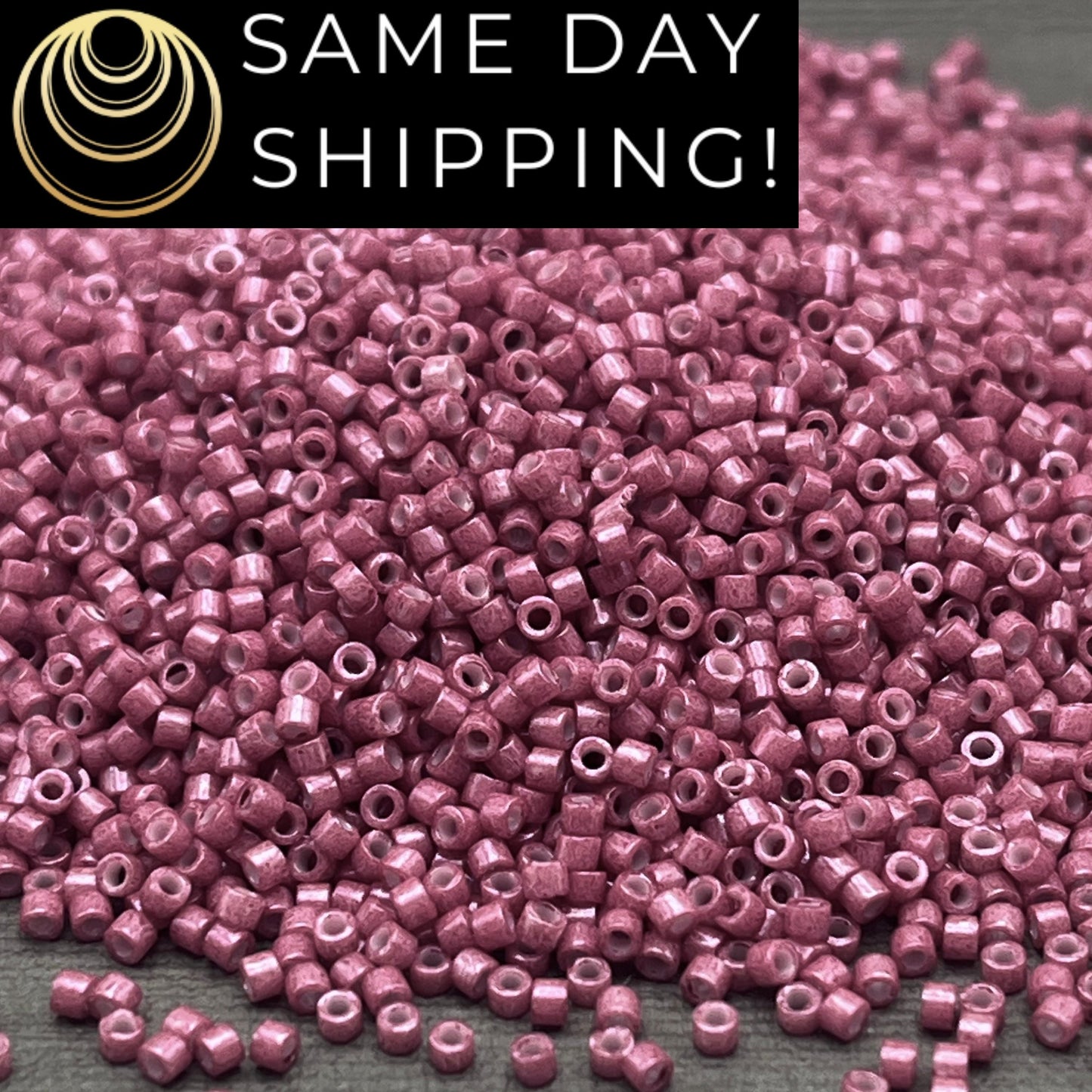 DB1376 11/0 Miyuki Delica Beads Opaque Dyed Antique Rose