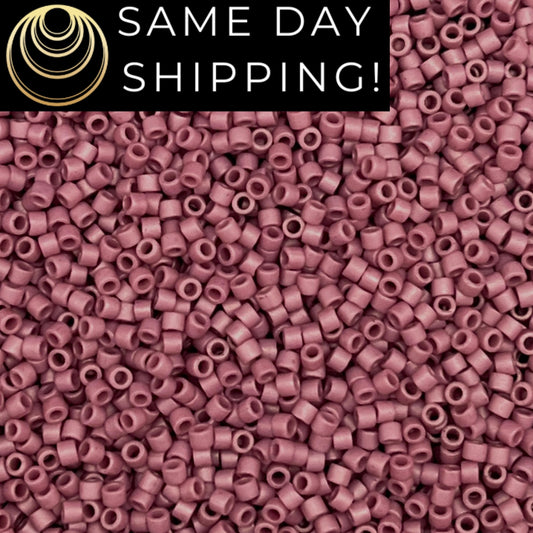DB2294 SAME DAY SHIPPING! 1-20 Grams Miyuki 11/0 Delica Beads Matte Opaque Glazed Hydrangea -Free Container!