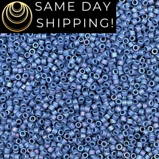 DB2318 11/0 Miyuki Delica Beads Matte Opaque Glazed Mermaid Blue AB