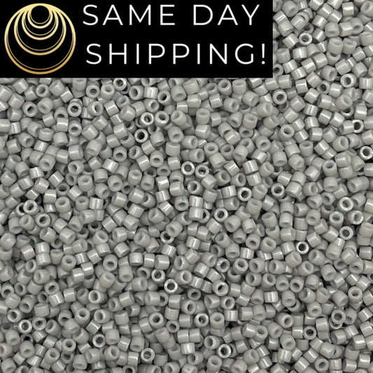 DB1498 11/0 Miyuki Delica Beads Opaque Light Smoke Gray