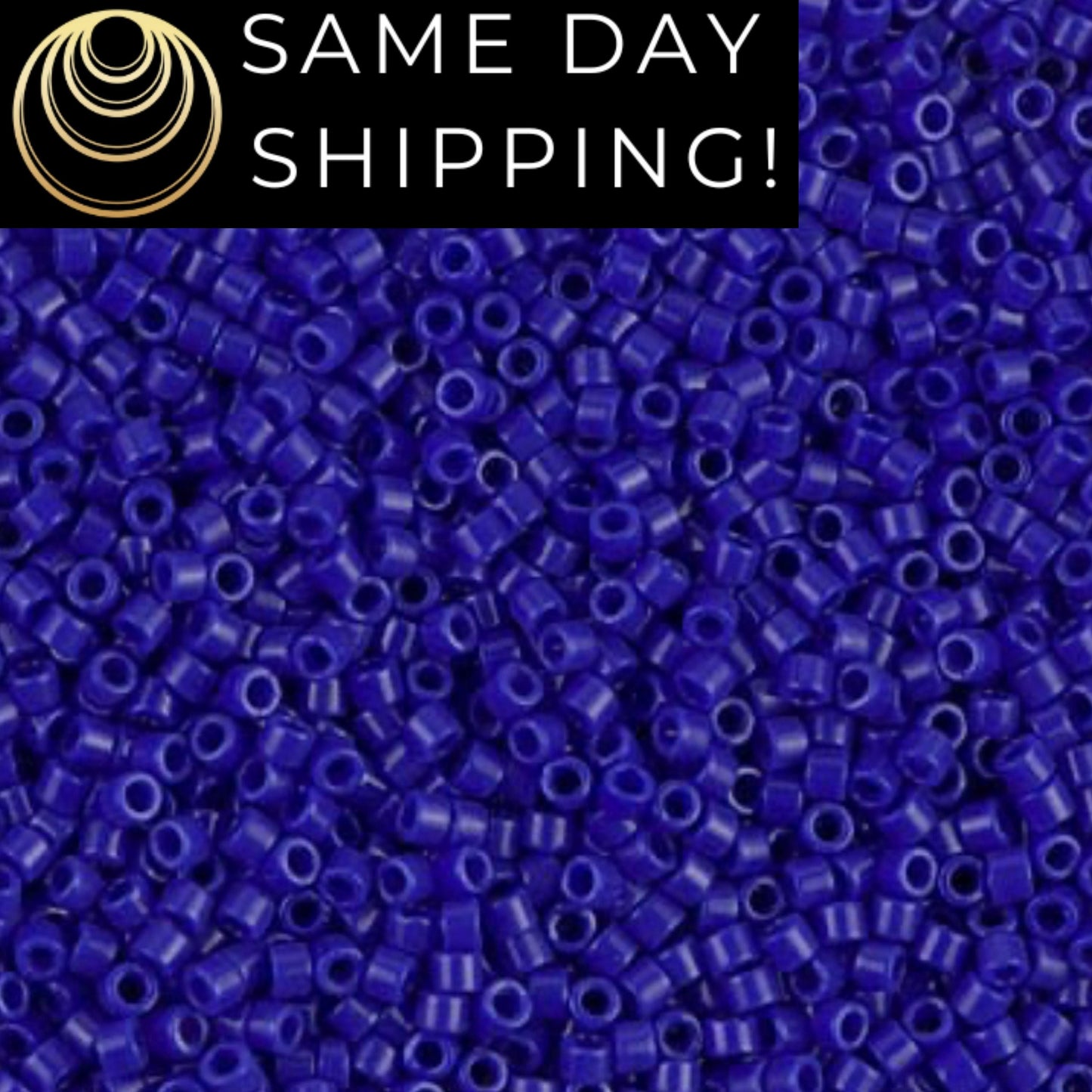 DB726 SAME DAY SHIPPING! 1-20 Grams Miyuki 11/0 Delica Beads Opaque Cobalt Blue-Free Container!