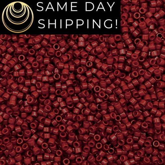 DB2119 SAME DAY SHIPPING! 1-20 Grams Miyuki 11/0 Delica Beads DB2119 Duracoat Opaque JuJube -Free Container!