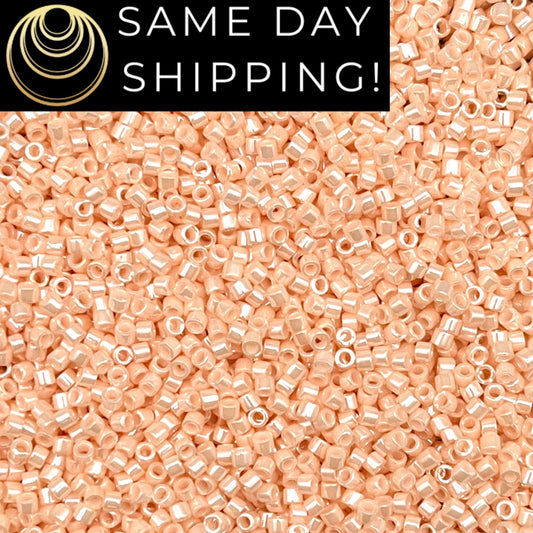 DB1532 11/0 Miyuki Delica Beads Opaque Light Peach Ceylon