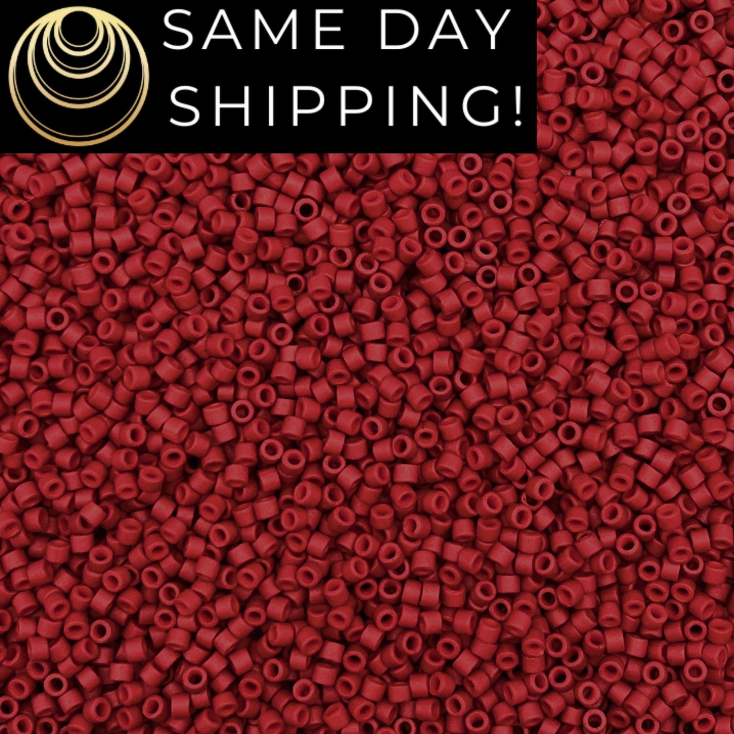 DB796 SAME DAY SHIPPING! 1-20 Grams Miyuki 11/0 Delica Beads Dyed Semi-Matte Opaque Red-Free Container!